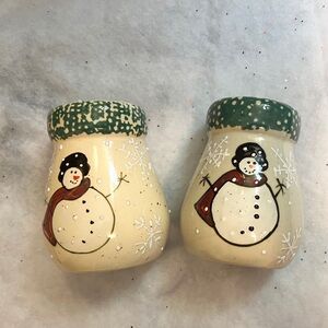 NEW Festive Snowman Salt and Pepper Shakers